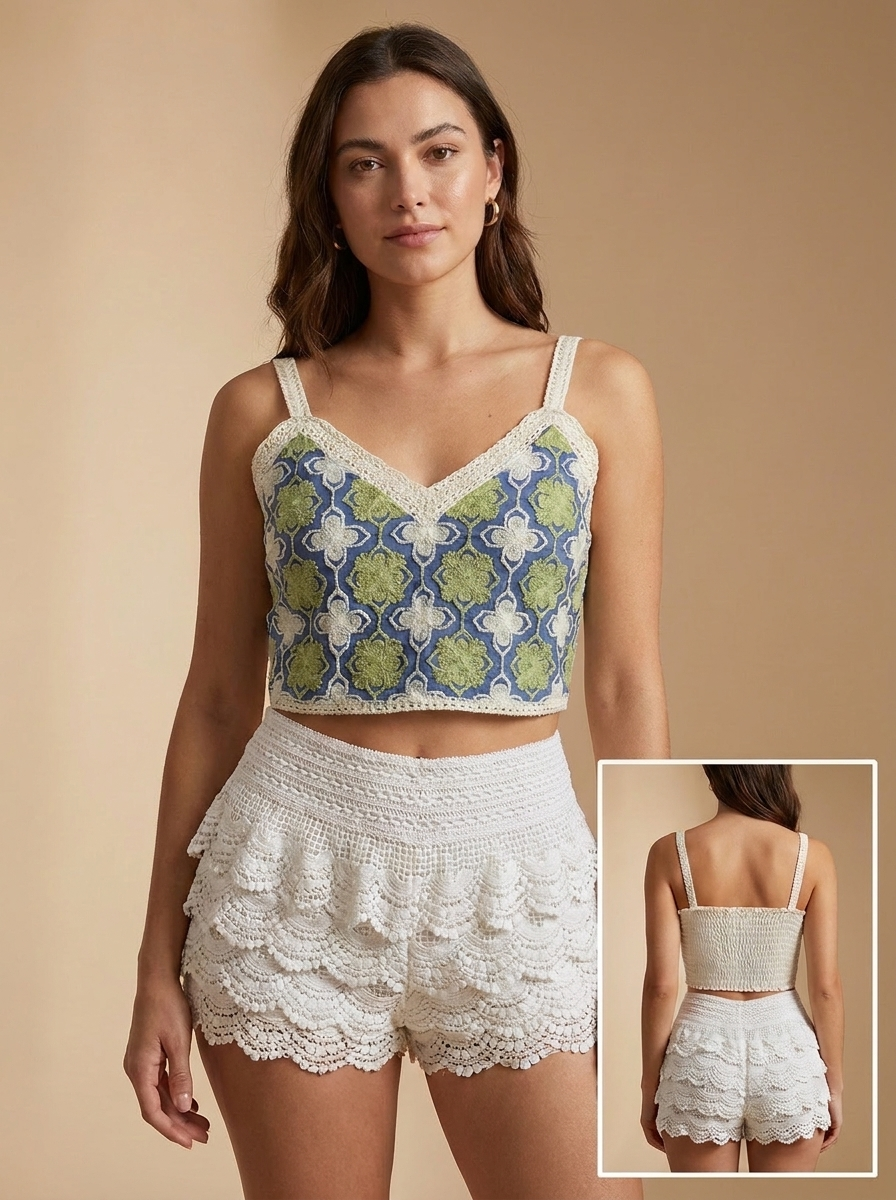 ✨ Top Chic Azul Bordado | Detalle Artesanal que Enamora - Image 2