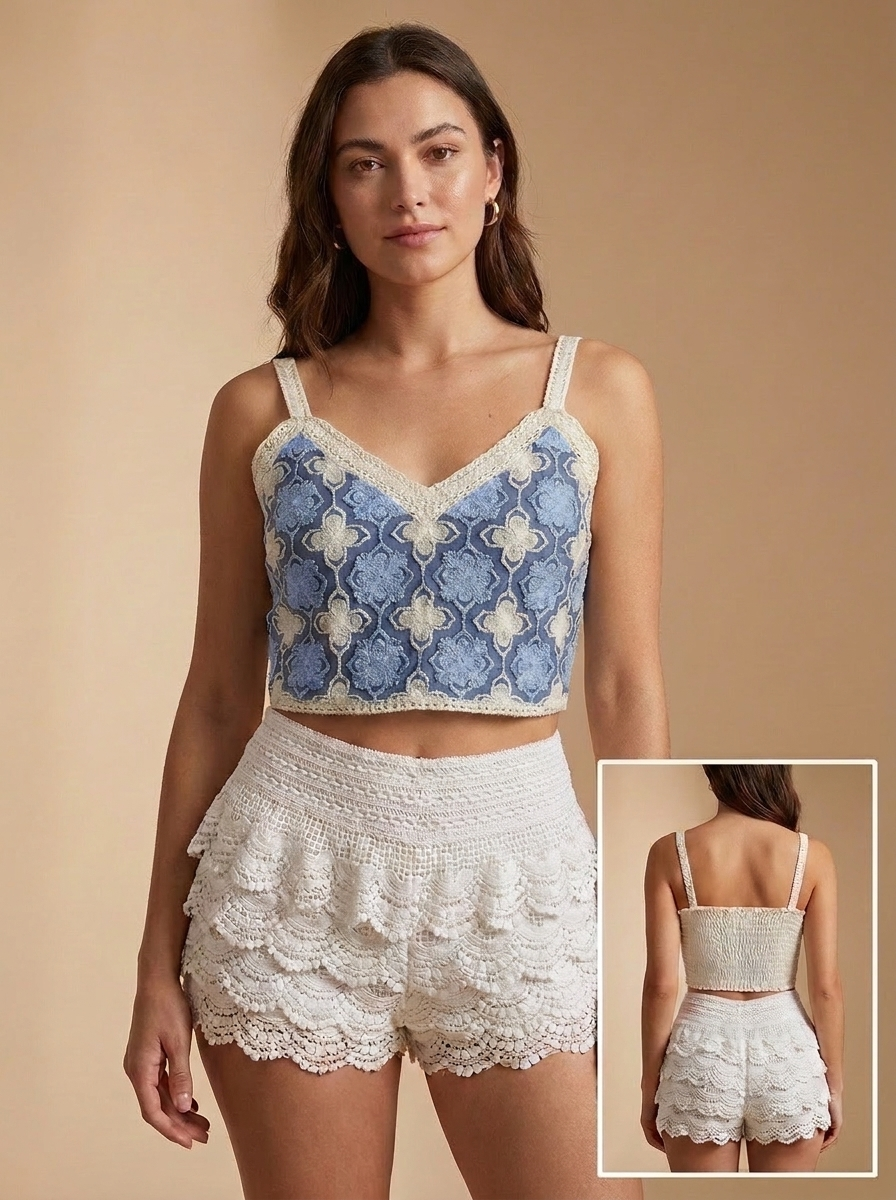 ✨ Top Chic Azul Bordado | Detalle Artesanal que Enamora - Image 3