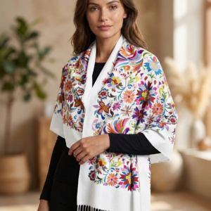 🌸 Pashmina “Jardín de Colores” – Elegancia Artesanal que Enamora